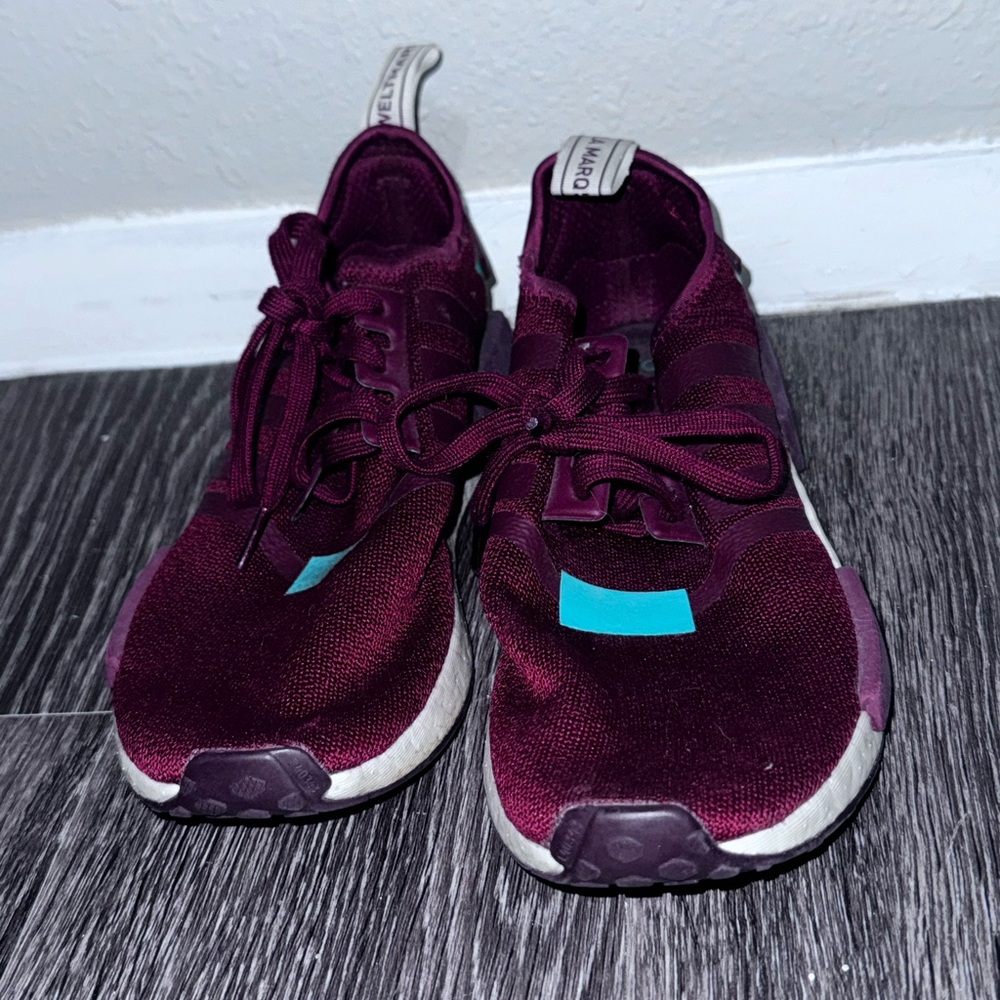 Burgundy NMD Adidas Sneakers